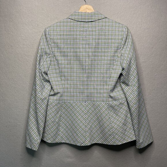 Tommy Hilfiger Womens Checkered Plaid Blazer Size 6 Preppy Style - Picture 5 of 6